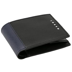 MARNI 二つ折り財布 ブラック PFM00140UTLV520 ブラック サフィアーノレザー製 二つ折りウォレット | Marni